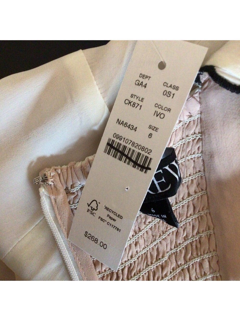 J.Crew White Black Floral Embroidered Empire Waist Maxi Dress Sz 6 Side Slit NWT - Picture 12 of 16